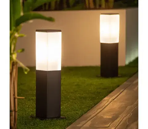 Záhradné lampy BRILAGI - Vonkajšia lampa NOVA 1xE27/15W/230V 40 cm IP44 čierna FG-KH446PSH-40-BLK