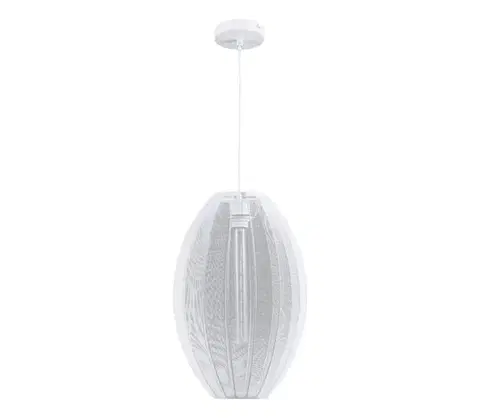 Svietidlá  Luster na lanku KAREI 1xE27/20W/230V pr. 30 cm biela 330628