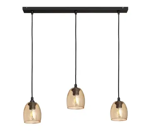 Svietidlá  Luster na lanku BRILLANT 3xE27/15W/230V béžová W-L 8014/3 BK+GO