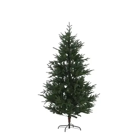 Vianočné stromčeky KONDELA Trisy vianočný stromček s kovovým stojanom 180 cm zelená