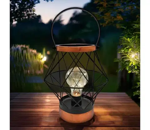 Svietidlá  WO3105 - LED Dekoračná stolná lampa LED/3xAA čierna/meď WO3105