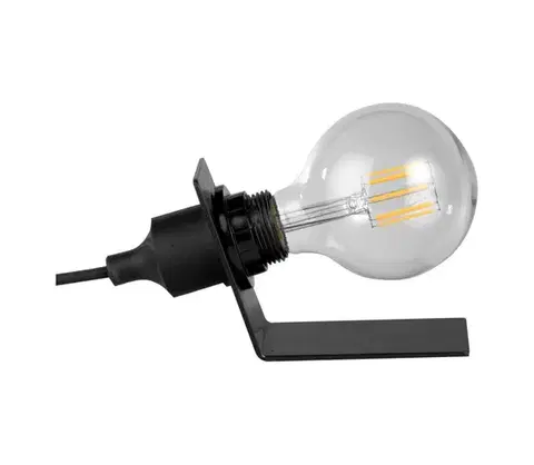 Lampy ONLI - Stolná lampa WIRE 1xE27/15W/230V 9 cm čierna 4853/LN