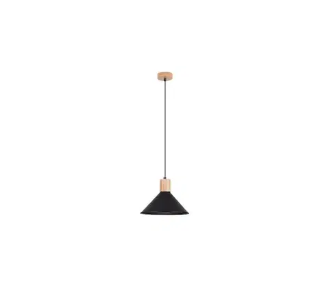 Svietidlá  SL.1320 - Luster na lanku JAGA 1xE27/15W/230V pr. 30 cm čierna SL.1320