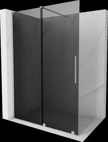 Sprchové dvere MEXEN/S - Velar Sprchová zástena posuvná Walk-in 160 x 200, grafit 8 mm, nikel kartáčovaná 871-160-000-43-97