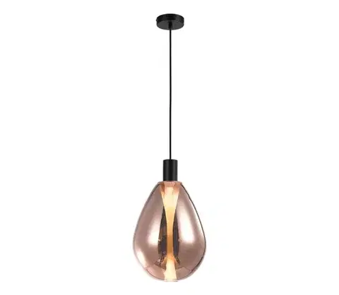 Svietidlá  Závesný luster DENSO 1xG9/5W/230V, priemer 20 cm, medená/čierna 31-51356