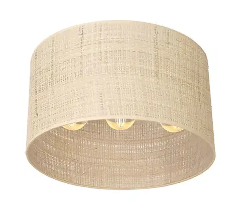 Svietidlá  Luster prisadený RATTAN 3xE27/60W/230V ratan 5275