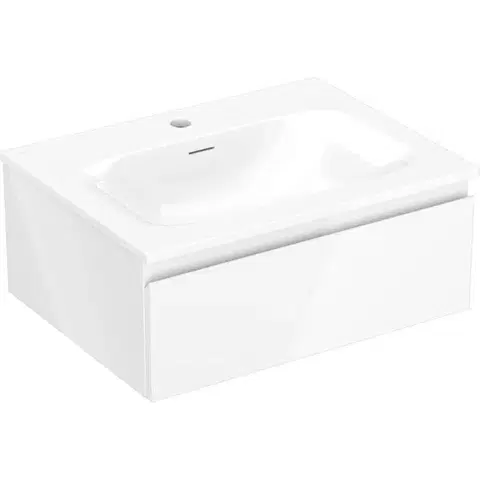 Kúpeľňový nábytok MEXEN/S - Orio kúpeľňová skrinka 60 cm s umývadlom Vela, 1 šuplík, biela lesk 91A10-06023-1-BF00-W23M00