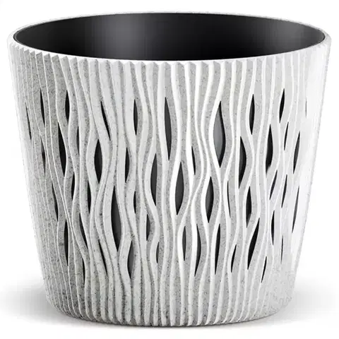 Záhrada Kvetináč Sandy okrúhly 160 – biely Eco