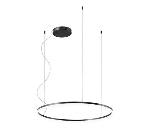 Svietidlá Redo 01-1949 - LED Luster na lanku ORBIT LED/55W/230V čierna 01-1949