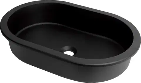 Sanitárna keramika DEANTE - Silia - Granitové umývadlo čierna oval CQS_NU6U