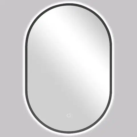 Kúpeľňové zrkadlá CERANO - Kúpeľňové LED zrkadlo Valto, kovový rám - čierna matná - 40x60 CER-NT8144D-40X60