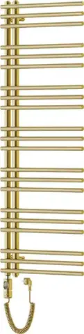 Radiátory do kúpeľne MEXEN/S - Neptún radiátor + vykurovacia tyč 1400 x 500 mm, 600 W, zlatá W101-1400-500-2600-50