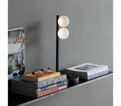 Lampy Ideal Lux - LED Stolná lampa PING PONG 2xLED/3W/230V CRI 90 čierna 313320