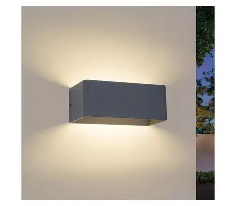 Svietidlá BRILAGI - LED vonkajšie nástenné svietidlo DONNANI LED/7W/230V 20 cm antracit IP44 BRI758