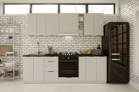 Kuchynské linky DAISY K 240 jednoduchá kuchynská linka 240 cm, kašmír