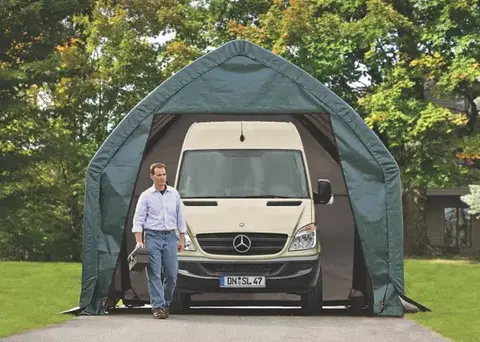 Garážové stany Náhradná plachta pre garáž 3,9 x 6,1 m zelená Dekorhome