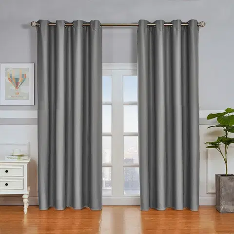 Závesy 4Home Zatemňovací záves Cairo sivá, 150 x 250 cm