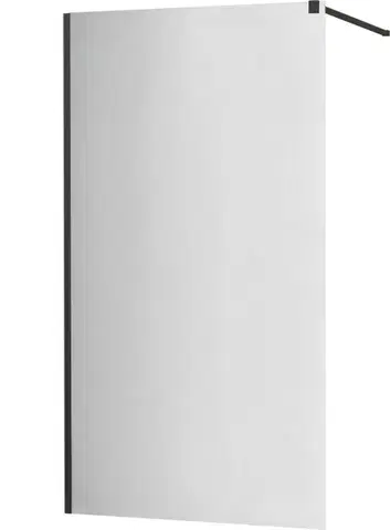 Sprchové dvere MEXEN/S - KIOTO Sprchová zástena WALK-IN 90x200 cm 8 mm, čierna, zrkadlové sklo 800-090-101-70-50