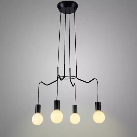 Moderné lampy do obývačky Basso Závesné svietidlo 4x40w E27 Čierna matná