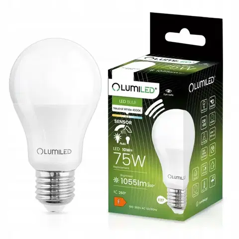 Žiarovky E27 59BS LUMILED A60 10W 840 E27 1055lm CZUJNIK
