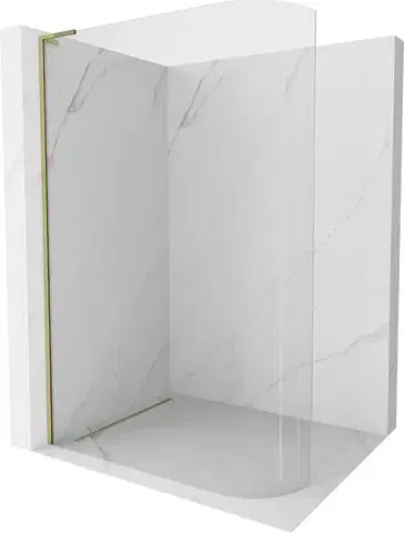 Sprchové dvere MEXEN/S - KiotoL Sprchová zástena WALK-IN 100 x 200, transparent, złota 800-100-103-50-06