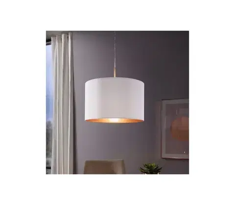 Svietidlá Eglo 78695 - Luster na lanku PASTERI 1xE27/60W/230V biela 78695