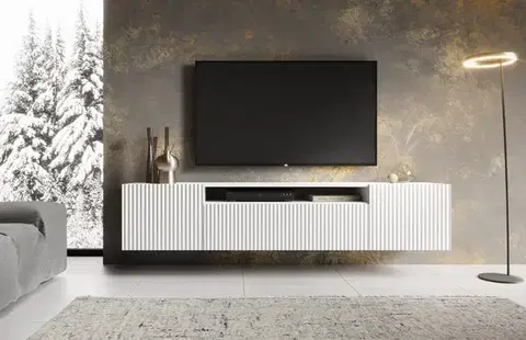 TV stolíky ArtAdrk TV stolík NOEMI závesný | biela