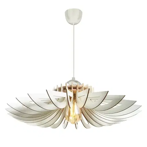 Svietidlá Závesný luster Daisy 160-T, biela