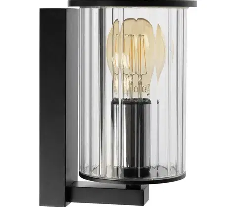 Svietidlá Argon 8748 - Vonkajšie nástenné svietidlo NORFOLK 1xE27/15W/230V IP44 čierna 8748