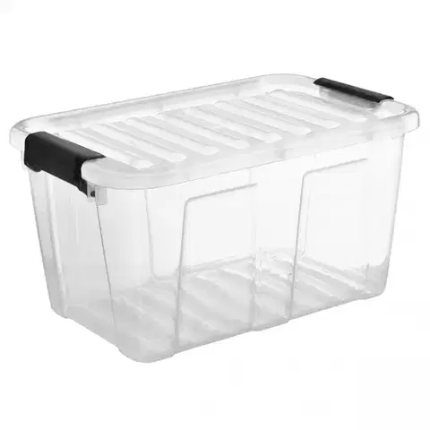 Boxy na skladovanie PLAST TEAM - Box HOME 31L s klipom, umelá hmota, 33x34,6x43cm