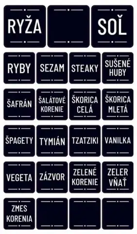 Samolepky na stenu Kinekus Samolepka na koreničky čierne, 92ks etikiet