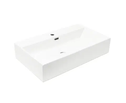 Umývadlá Umývadlo SAT Cube Way 75x42 cm otvor pre batériu uprostred SATCW7542 SATCW7542