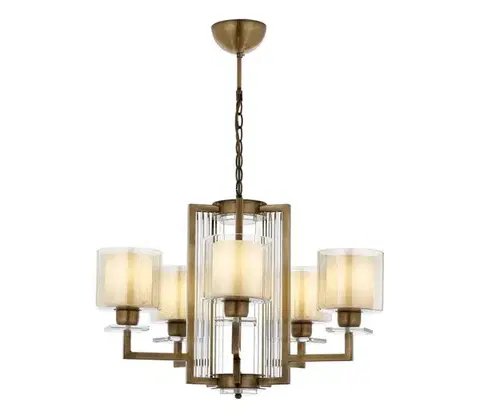 Svietidlá  Luster na retiazke VARANA 5xE27/40W/230V bronzový 301AUR1185