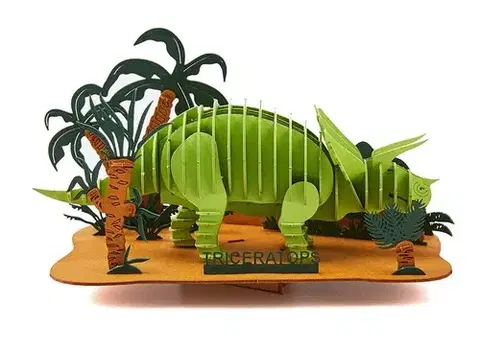 3D puzzle 3D Creative Farebné 3D puzzle Triceratops ostrov