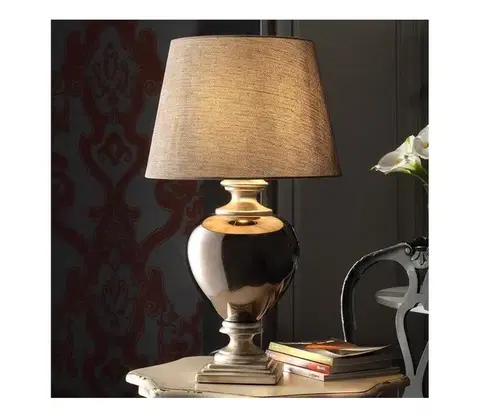 Lampy ONLI - Stolná lampa AMADEUS 1xE27/15W/230V sivá 225/GPA