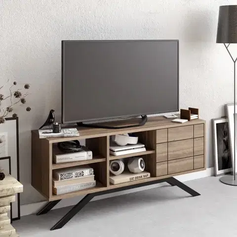 TV stolíky TV stolík North - Black, Walnut