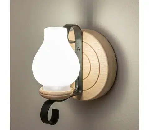 Svietidlá BRILAGI - Nástenné svietidlo ROATA APLICA 1xE14/40W/230V dub EX-01081