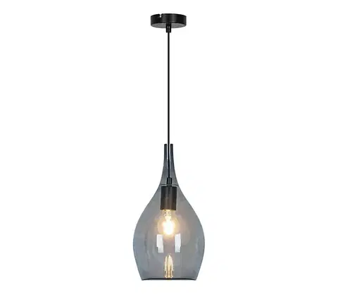 Svietidlá Viokef Lighting Luster na lanku NEXT 1xE27/40W/230V dymovo čierny 4306400