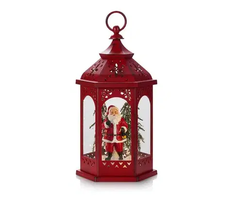 Vianočné dekorácie Markslöjd 704975 - LED Vianočná dekorácia ROLF LED/3xAA lucerna červená 704975