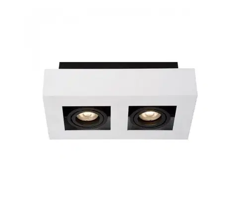 Svietidlá  IT8001S2-WH/BK - Stropné svietidlo CASEMIRO 2xGU10/50W/230V IT8001S2-WH/BK