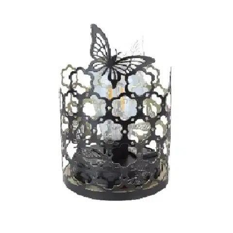 Záhradné dekorácie Dekoračná solárna lampa – motýľ DDHH24067