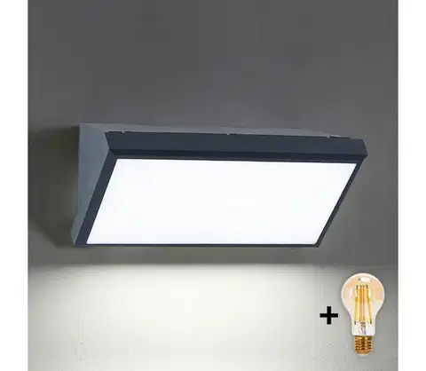 Svietidlá Brilagi-LED Nástenné svietidlo TRIANGLE 1xE27/6W/230V 2700-6500K IP65 antracit BG1023+AI0599