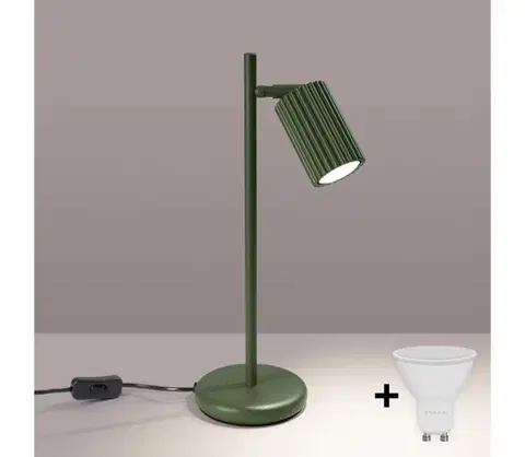 Lampy BRILAGI - LED stolová lampa CRESTO 1xGU10/10W/230V zelená BR.1624