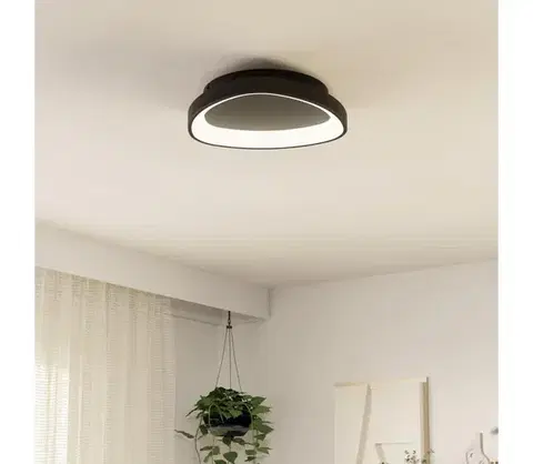 Svietidlá Eglo 901584 - LED Stmievateľné stropné svietidlo LORETELLO LED/12W/230V čierna + DO 901584