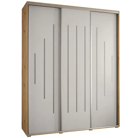 Šatníkové skrine Skriňa 45 Canaris 12 200 artisan/biela/silver