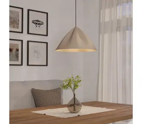Svietidlá Eglo 900836 - Luster na lanku PODERE 1xE27/40W/230V krémová 900836
