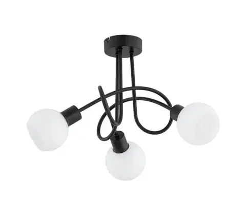 Svietidlá  Prisadený luster ERYKA 3xE14/10W/230V čierna 62525