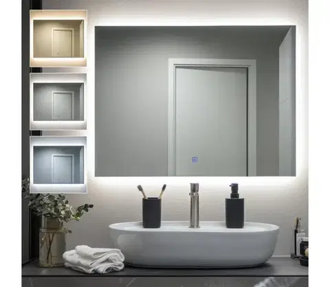 Svietidlá BRILAGI - LED kúpeľňové zrkadlo LUCE LED/28W/230V 60x80 cm IP44 CRI 90 stmievateľné + CCT FG-CY36-B01-8060