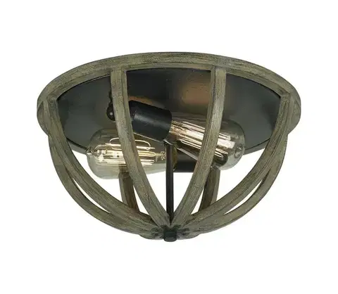Svietidlá Elstead FE-ALLIER-F-WW - Stropné svietidlo ALLIER 2xE27/60W/230V dub FE-ALLIER-F-WW