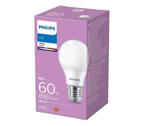 LED osvetlenie LED Žiarovka Philips A60 E27/8W/230V 3000K 8719514473652